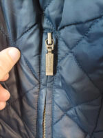 Barbour chaqueta acolchada azul cuello negro pana talla XXL