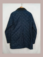 barbour azul marino con cuello verde liddesdale talla M