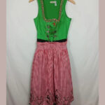 vestido verde con delantal landhaus tipo oktoberfest vintage alemán tirolesa austríaco. Original.