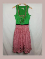 vestido verde con delantal landhaus tipo oktoberfest vintage alemán tirolesa austríaco. Original.
