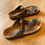 Sandalias Birkenstock marrón metálico talla 40