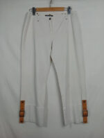 pantalón penny black blanco talla 40 capri vintage y2k 00s tobillero