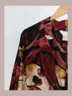 camisa marella estampada talla xL acetato y seda