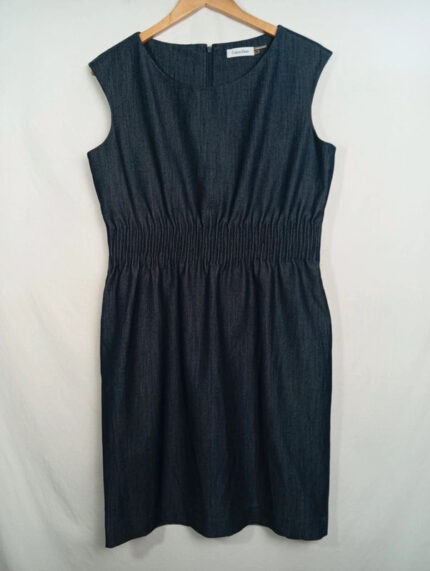 vestido azul marino Calvin Klein talla 12 o L