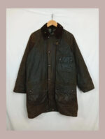 barbour de cera marrón solway zipper 91cm/36in talla s