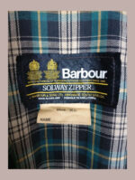 barbour de cera marrón solway zipper 91cm/36in talla s