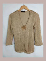 jersey dorado luisa spagnoli talla m/s lurex