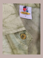 Hawaii Rima beachwea, verde con palmeras Talla L camisa hawaiana vintage
