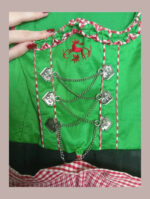vestido verde con delantal landhaus tipo oktoberfest vintage alemán tirolesa austríaco. Original.