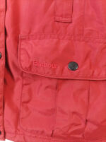 Barbour chaqueta roja talla 46 Metallic amelia