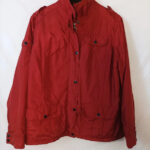 Barbour chaqueta roja talla 46 Metallic amelia