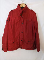 Barbour chaqueta roja talla 46 Metallic amelia