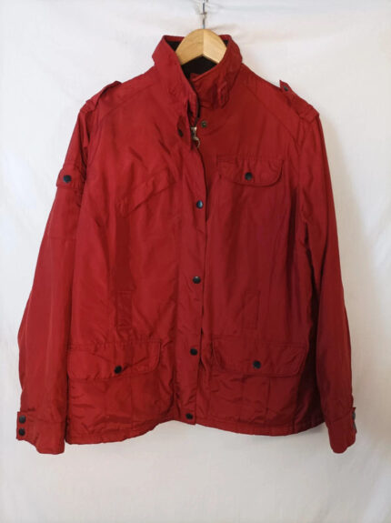 Barbour chaqueta roja talla 46 Metallic amelia
