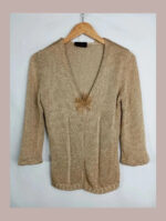 jersey dorado luisa spagnoli talla m/s lurex