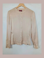camisa beige seda pret a porter talla 42