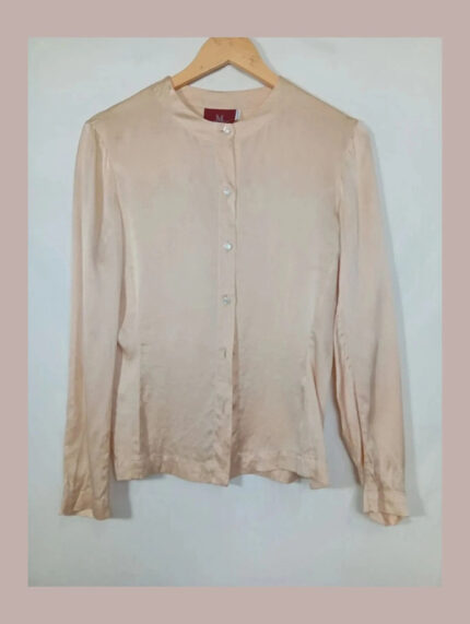 camisa beige seda pret a porter talla 42