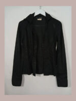 camisa o chaqueta sobre camisa negra just cavalli talla xs vintage y2k