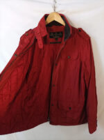 Barbour chaqueta roja talla 46 Metallic amelia