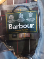 Barbour chaqueta classic tartan azul oscuro Modelo botón Byron talla XL