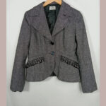 americana oltre espiga negra y blanca talla 38