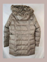 Chaqueta Barbour mujer, beige/marron con capucha de pelo Talla 40
