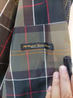 Barbour chaqueta classic tartan azul oscuro Modelo botón Byron talla XL
