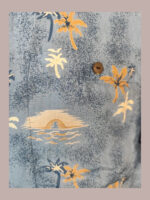 Hawaii silks traders, azul palmeras Talla M camisa hawaiana de seda vintage