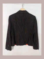 Chaqueta Escada negra con rayas naranjas "diplomática" talla 42. Sin estrenar.