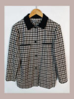 Chaqueta cuadros blanco y negro Luisa Spagnoli talla xl