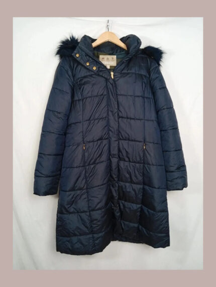 abrigo largo Barbour acolchado azul marino talla 42