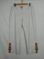 pantalón penny black blanco talla 40 capri vintage y2k 00s tobillero