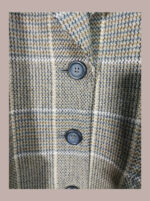 Chaqueta Escada americana marrón de cuadros talla 40 de pura lana.