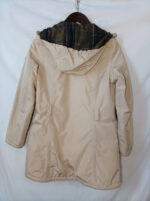 Barbour parca beige con capucha talla 38