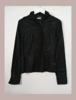 camisa o chaqueta sobre camisa negra just cavalli talla xs vintage y2k