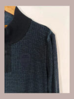 Jersey PME Legend azul marino talla L relieve de cuadros cierre cremallera