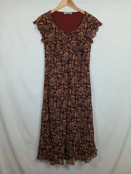 vestido Elena miro marrón flores talla m