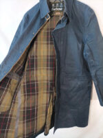 Barbour chaqueta classic tartan azul oscuro Modelo botón Byron talla XL