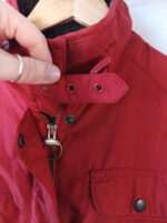 Barbour chaqueta roja talla 46 Metallic amelia
