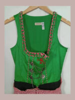 vestido verde con delantal landhaus tipo oktoberfest vintage alemán tirolesa austríaco. Original.
