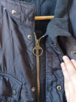 Barbour International azul oscuro acolchada con forro talla XL