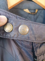 Barbour International azul oscuro acolchada con forro talla XL