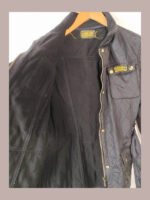 Barbour internacional, negra chaqueta Talla 42