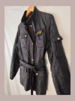 Barbour internacional, negra chaqueta Talla 42
