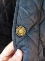 Barbour chaqueta acolchada azul cuello negro pana talla XXL