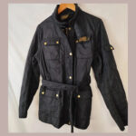 Barbour internacional, negra chaqueta Talla 42