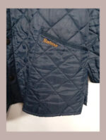 barbour azul marino con cuello verde liddesdale talla M