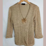 jersey dorado luisa spagnoli talla m/s lurex