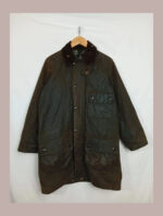 barbour de cera marrón solway zipper 91cm/36in talla s