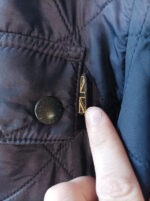 Barbour International azul oscuro acolchada con forro talla XL