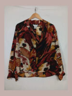 camisa marella estampada talla xL acetato y seda